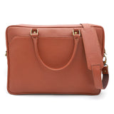 Genuine Leather Sanguine Brown Laptop Shoulder Bag LLB-01
