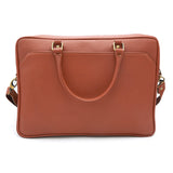 Genuine Leather Sanguine Brown Laptop Shoulder Bag LLB-01
