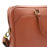 Genuine Leather Sanguine Brown Laptop Shoulder Bag LLB-01