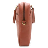 Genuine Leather Sanguine Brown Laptop Shoulder Bag LLB-01