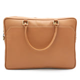 GENUINE LEATHER CLAY BEOWN SHOULDER LAPTOP BAG LLB-01