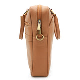 GENUINE LEATHER CLAY BEOWN SHOULDER LAPTOP BAG LLB-01