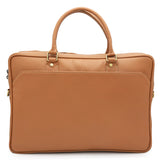 GENUINE LEATHER CLAY BEOWN SHOULDER LAPTOP BAG LLB-01