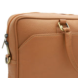 GENUINE LEATHER CLAY BEOWN SHOULDER LAPTOP BAG LLB-01