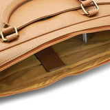 GENUINE LEATHER CLAY BEOWN SHOULDER LAPTOP BAG LLB-01