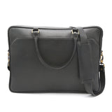 GENUINE LEATHER BLACK SHOULDER LAPTOP BAG LLB-01