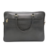 GENUINE LEATHER BLACK SHOULDER LAPTOP BAG LLB-01