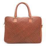 Genuine Leather Fancy Brownish Hand Laptop Shoulder Bag LLB-04