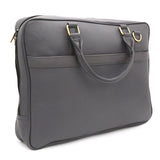 Genuine Leather Light Grey Large Laptop Bag LLB-02