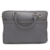 Genuine Leather Light Grey Large Laptop Bag LLB-02