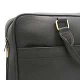 Genuine Leather Black Hand Bag Laptop Shoulder Bag LLB-02