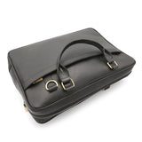Genuine Leather Black Hand Bag Laptop Shoulder Bag LLB-02