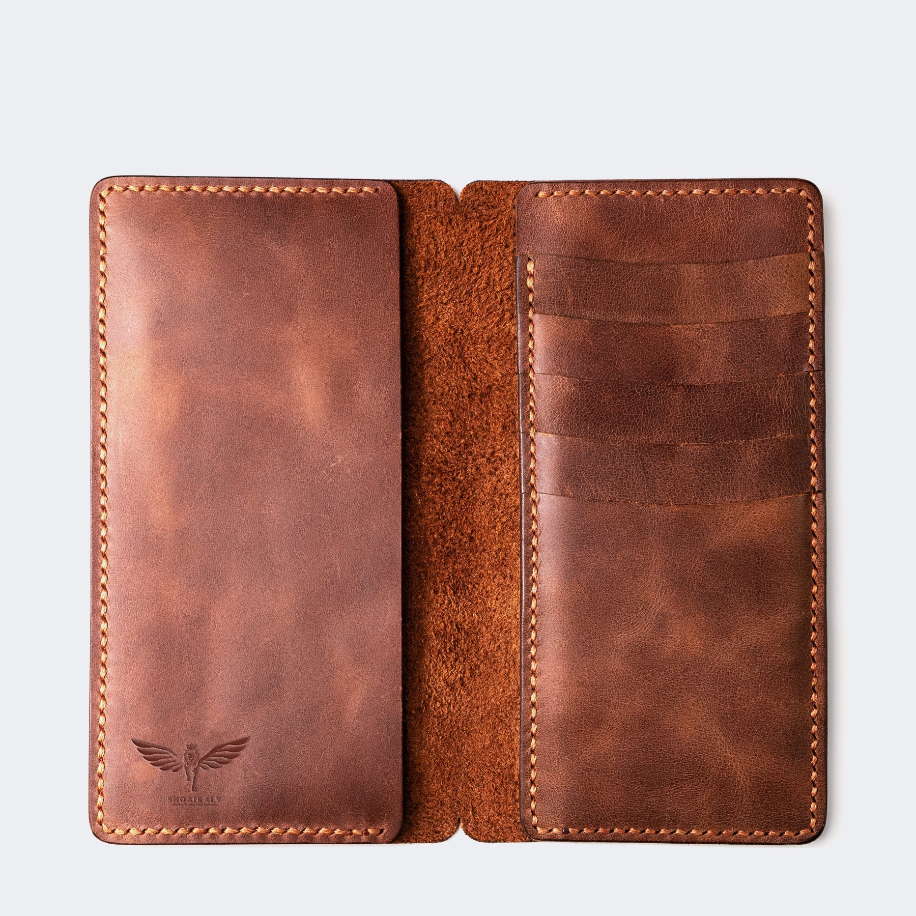 DOUBLE PHONE VINTAGE PREMIUM LEATHER WALLET CASE VIP 023