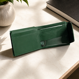 Premium Leather Green Wallet – Elegant &amp; Functional EW-01