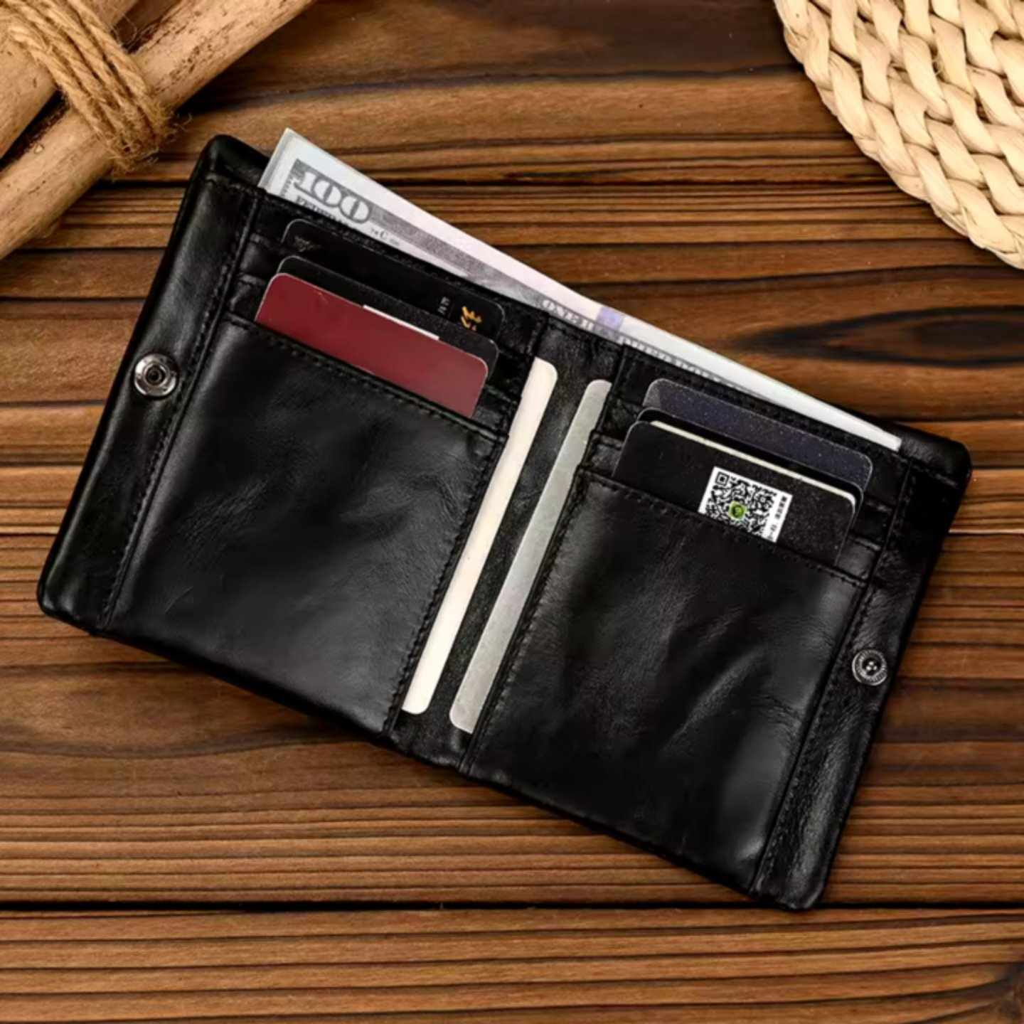 Classic Bifold Genuine Leather Purse/Wallet BW-01