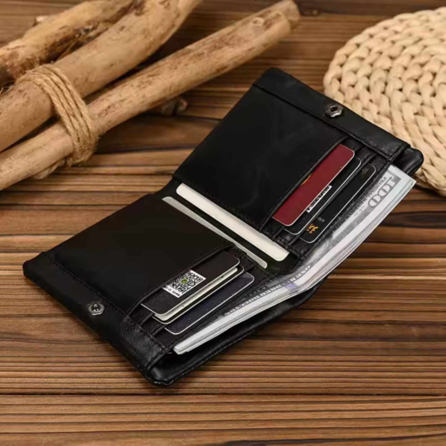 Classic Bifold Genuine Leather Purse/Wallet BW-01