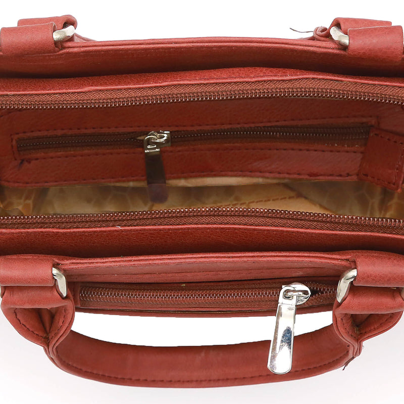 Genuine Leather Sanguine Brown Hand Bag ~Women Handbags LHB-02