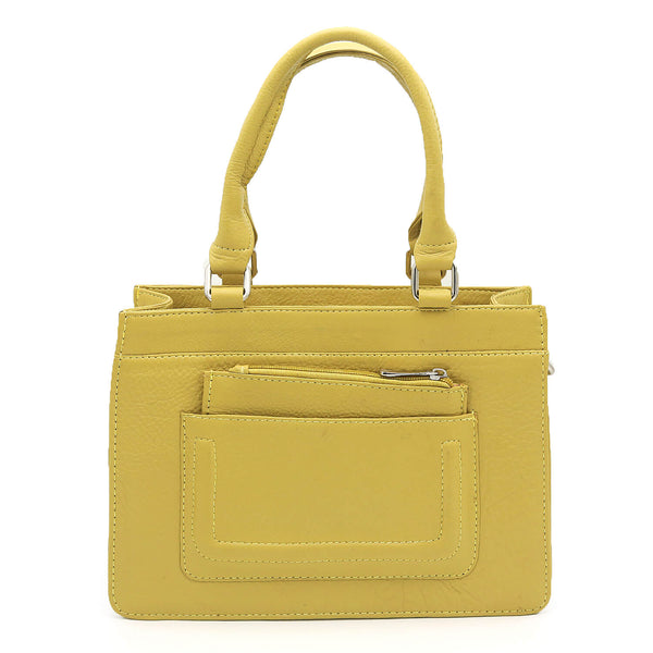 Genuine Leather Yellow Hand Bag~Women-Handbags LHB-02