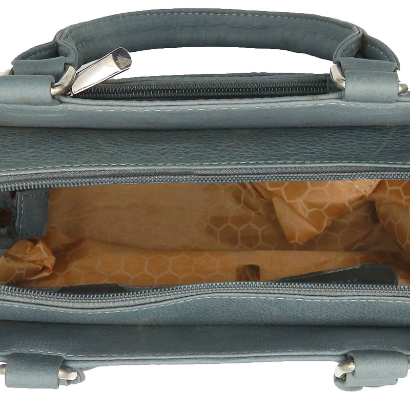 Genuine Leather Jet Grey Hand Bag~Women-Handbags LHB-02