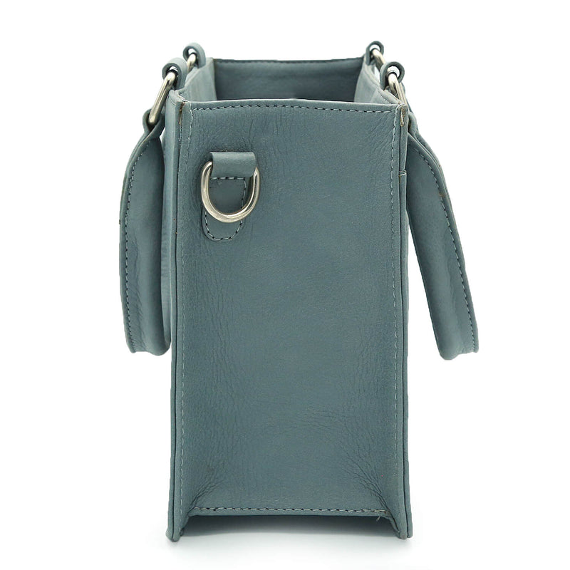 Genuine Leather Jet Grey Hand Bag~Women-Handbags LHB-02
