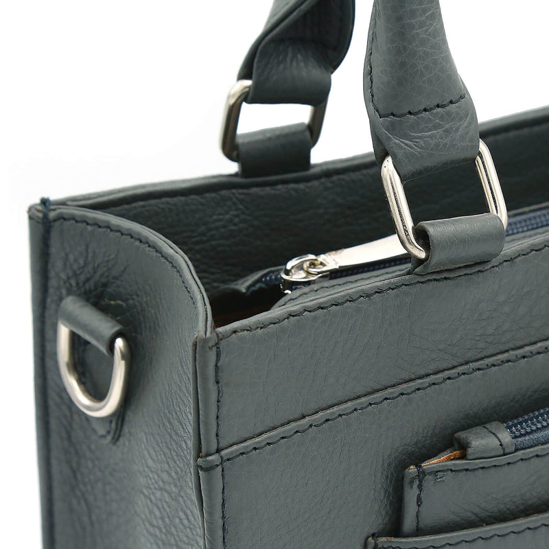 Genuine Leather Charcoal Hand Bag~Women-Handbags LHB-02