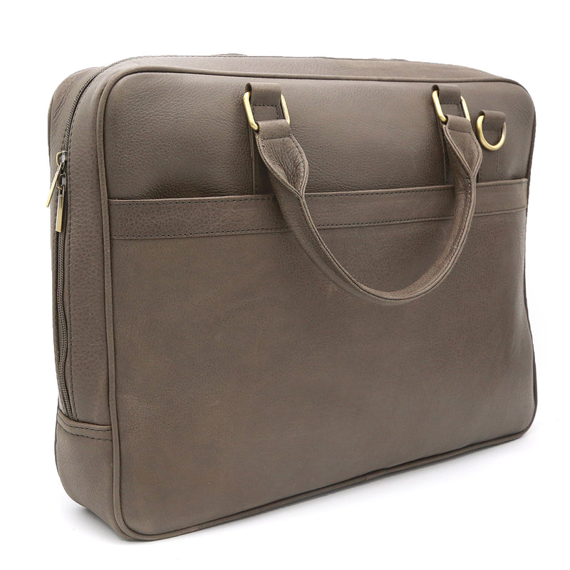 Genuine Leather Dusty Brown Large Laptop Bag LLB-02