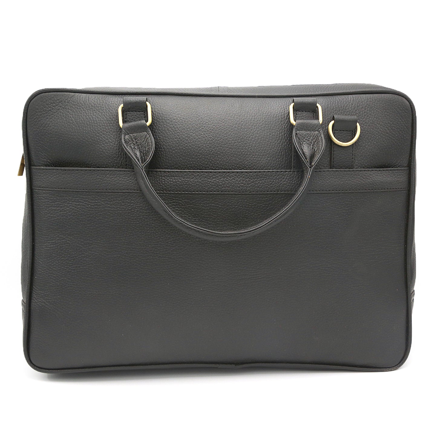 Genuine Leather Black Hand Bag Laptop Shoulder Bag LLB-02