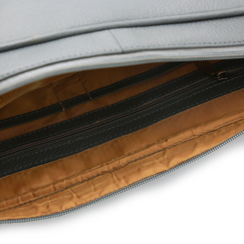 Genuine Leather Fancy Dusty Grey Hand Laptop Shoulder Bag LLB-03