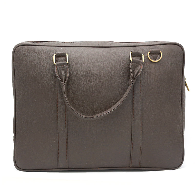 Genuine Leather Fancy Warm Grey Hand Laptop Shoulder Bag LLB-03