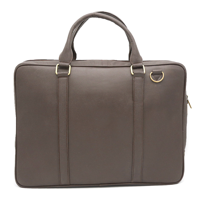 Genuine Leather Fancy Warm Grey Hand Laptop Shoulder Bag LLB-03